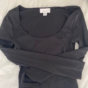 Topshop black long sleeve bodysuit
